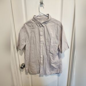 Goodfellow & Co Men's Light Gray Casual Button Down Short Sleeve Shirt